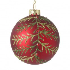 Red Glass Decorative Baubles
